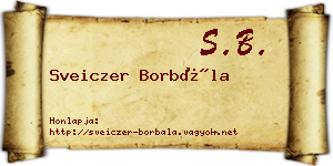 Sveiczer Borbála névjegykártya